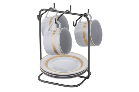 SOPORTE PARA TAZAS Y PLATILLOS DE TÉ - ONIX