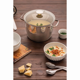 OLLA ALTA 22 CM ALLEGRA CON TAPA DE VIDRIO 5,50 LT
