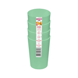 JUEGO 4 VASOS PLASTICO SANREMO