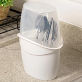 PORTA CUBIERTOS C/ TAMPA BLANCO SOLIDO