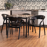 SILLAS GLASS PLUS NEGRO SOLIDO