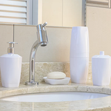 PORTA CEPILLO C/TAPA PREMIUM BLANCO TRASLUCIDO