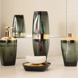 PORTA CEPILLO CON TAPA PREMIUM NEGRO