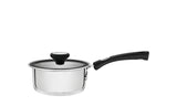CACEROLA CON TAPA VIDRIO 16CM   1.40 LTS.