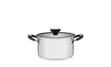 OLLA SEMIALTA CON TAPA VIDRIO 16CM   1.80 LTS.
