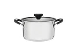 OLLA SEMIALTA CON TAPA VIDRIO 20CM   3.60 LTS.