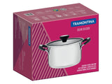 OLLA SEMIALTA CON TAPA VIDRIO 20CM   3.60 LTS.