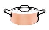 OLLA BAJA TRIX COBRE 24 CM 4,43 LTS. CON FONDO TRI