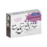 JGO. TAZAS DE TÉ INOX 18 PZA,