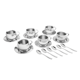 JGO. TAZAS DE TÉ INOX 18 PZA,