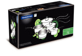 JUEGO DE OLLAS 5 PZA DUO SILICONE