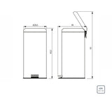 BASURERO ACERO INOX C/PEDAL 30 LTS TRAMONTINA