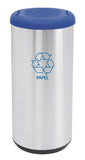 BASURERO INOX CAP. SEL. BASCULANTE 40 LTS. AZUL