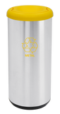 BASURERO INOX CAP. SEL. BASCULANTE 40 LTS. AMARILL