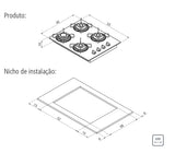 PLACA COCCION BRASIL 4GG - 4 HORNALLA